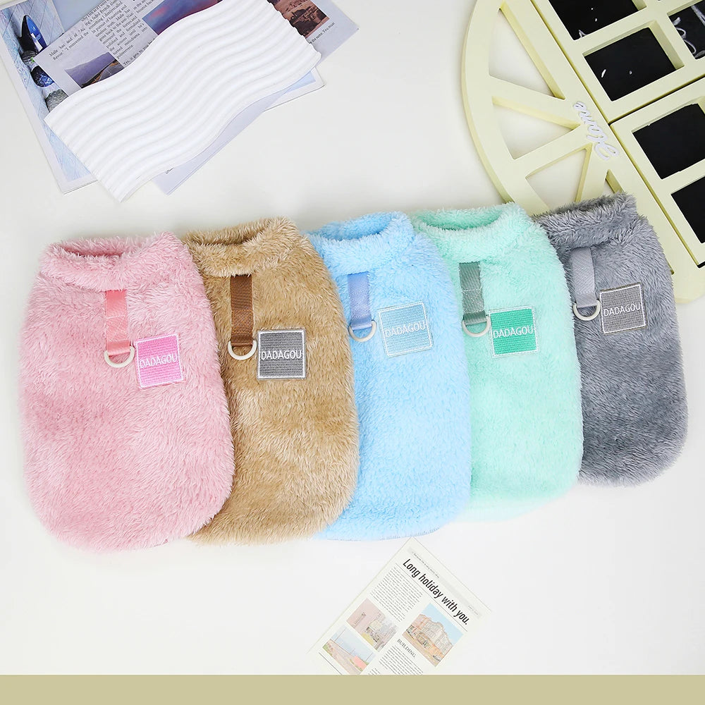 Warm Fur Dog Clothes Puppy Winter Clothes Soft Fleece Small Dogs Sweater Jacket Coat for Chihuahua Yorkie