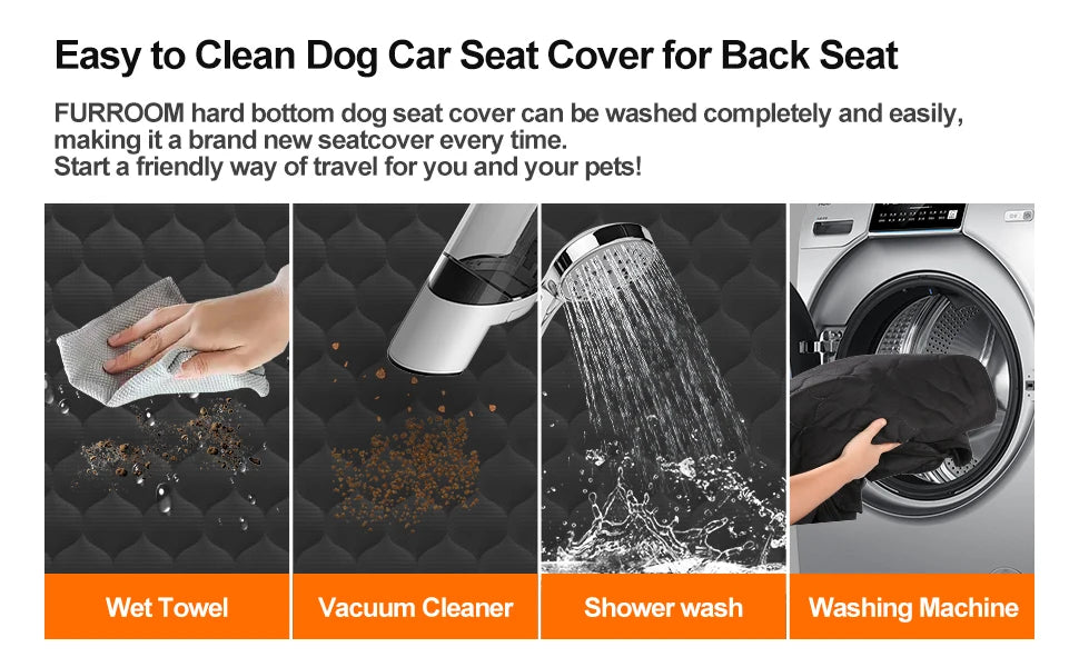 Waterproof Pet Travel Accessories Foldable Dog Car Seat Safety Hammock Trunk Mat Rear Back Seat Protector
