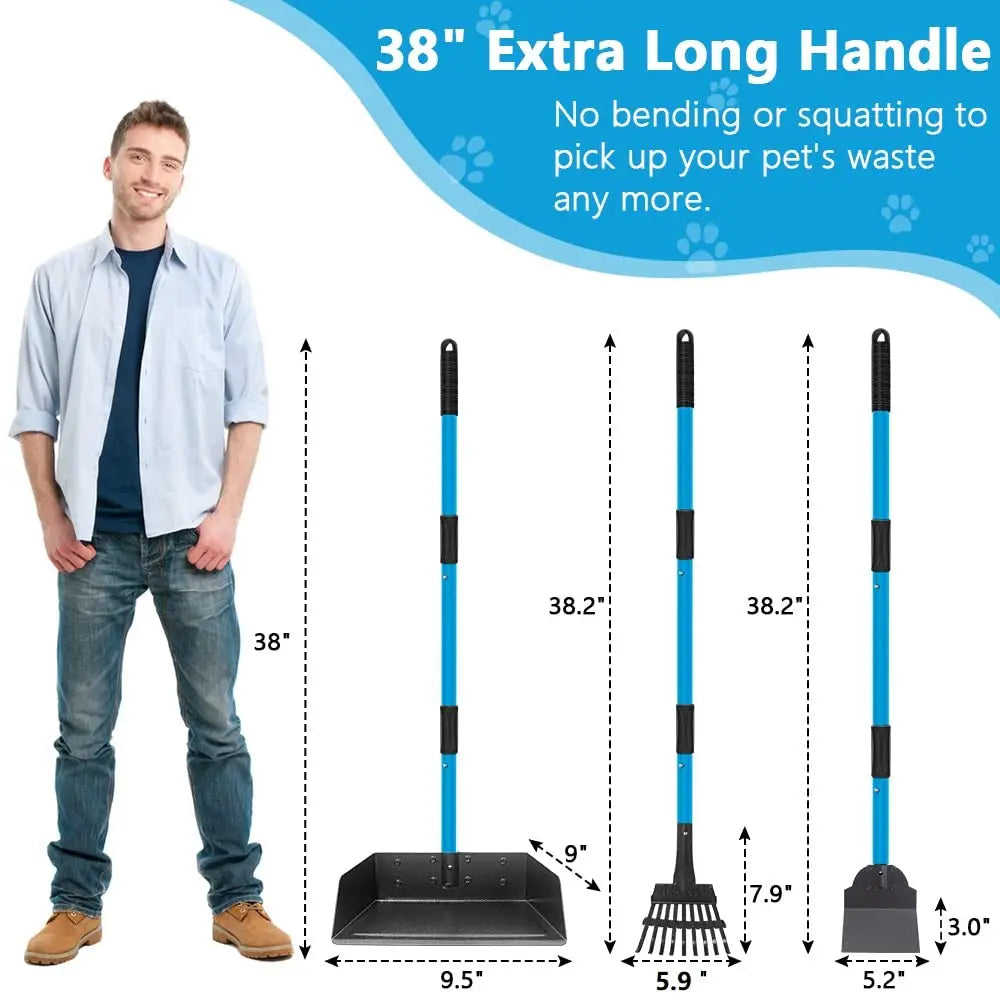 Dog Poop Trash Can for Outdoors with Extra Large Pooper Scooper and 50 Waste Bags 20L 5 Gallon Large Dog Poop Trash Can Outside
