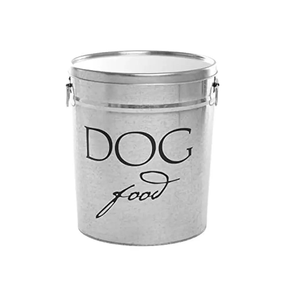 Classic Pet Food Storage Canister Large Size 40lb Capacity Airtight Lid Eco Friendly Recycled Alloy Steel Stylish and Functional
