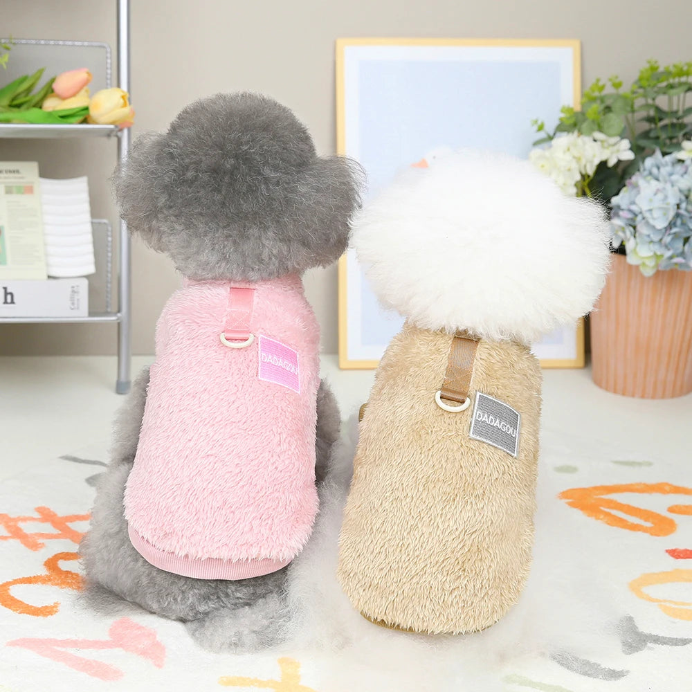 Warm Fur Dog Clothes Puppy Winter Clothes Soft Fleece Small Dogs Sweater Jacket Coat for Chihuahua Yorkie