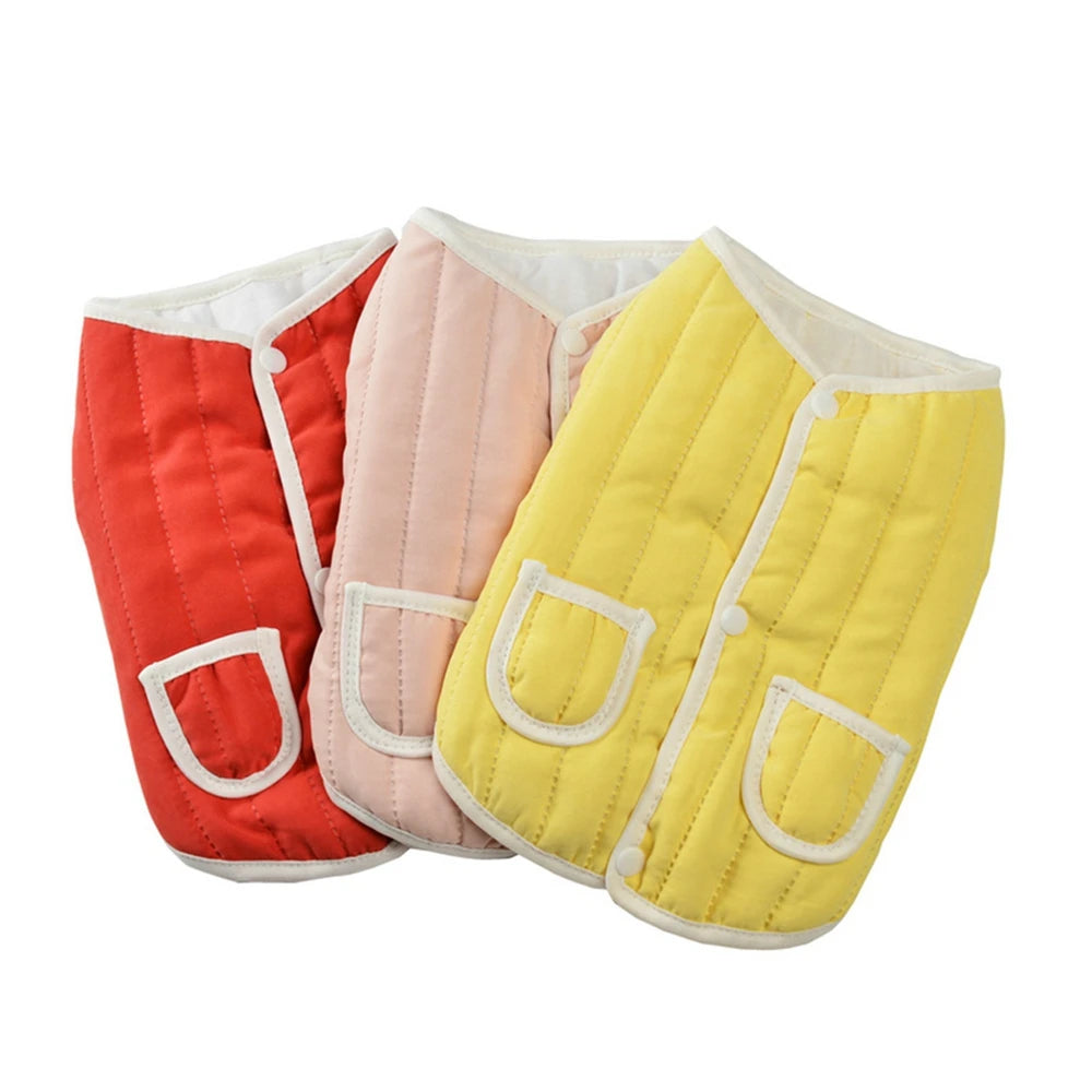 Dog Winter Coat Warm Vest Jacket with Pocket Design Windproof for Small Dogs Chihuahua Yorkie Pet Clothing