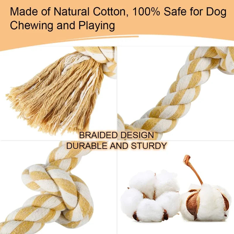 XL Indestructible Rope Dog Toy for Large Dogs 35.4 Inch Strong Knotted Interactive Chew Toy for Aggressive Chewers