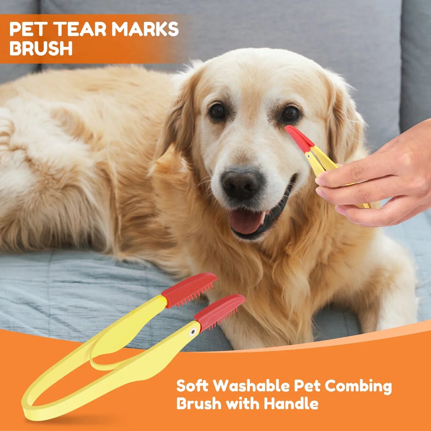 6 Pcs Dog Eye Comb Brush Soft Silicone Pet Tear Stain Remover Portable Grooming Tool Multifunctional Pet Care
