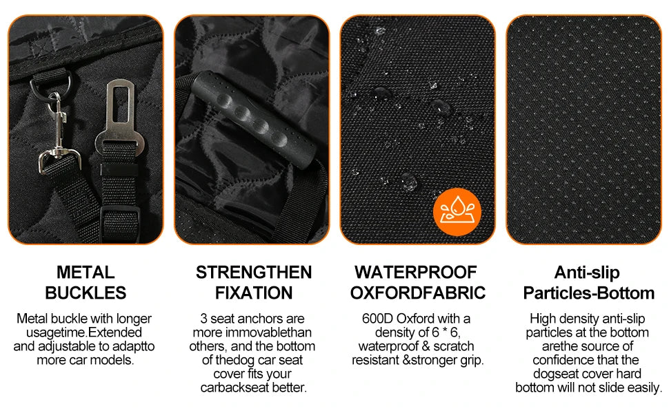 Waterproof Pet Travel Accessories Foldable Dog Car Seat Safety Hammock Trunk Mat Rear Back Seat Protector