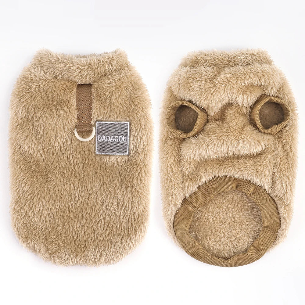 Warm Fur Dog Clothes Puppy Winter Clothes Soft Fleece Small Dogs Sweater Jacket Coat for Chihuahua Yorkie