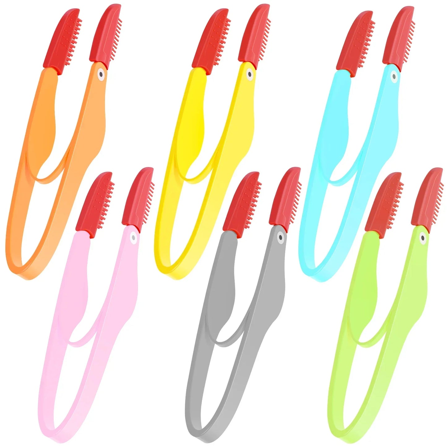 6 Pcs Dog Eye Comb Brush Soft Silicone Pet Tear Stain Remover Portable Grooming Tool Multifunctional Pet Care