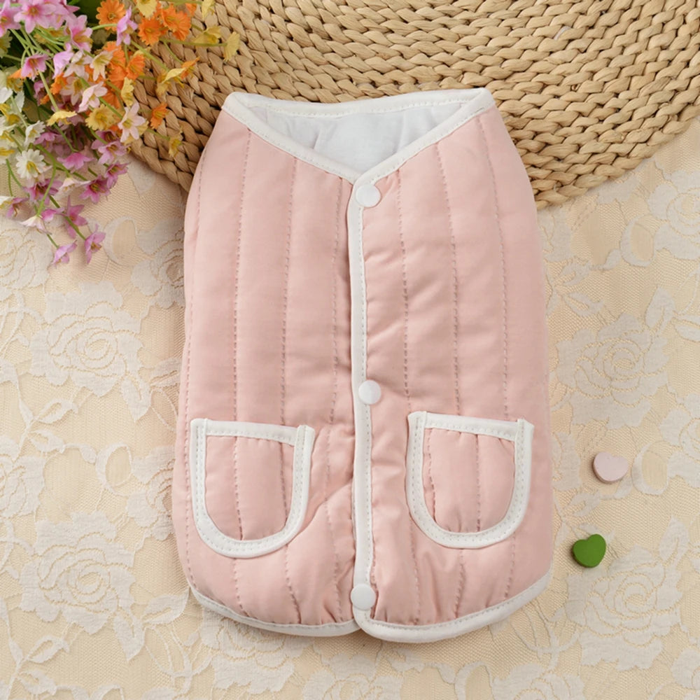 Dog Winter Coat Warm Vest Jacket with Pocket Design Windproof for Small Dogs Chihuahua Yorkie Pet Clothing
