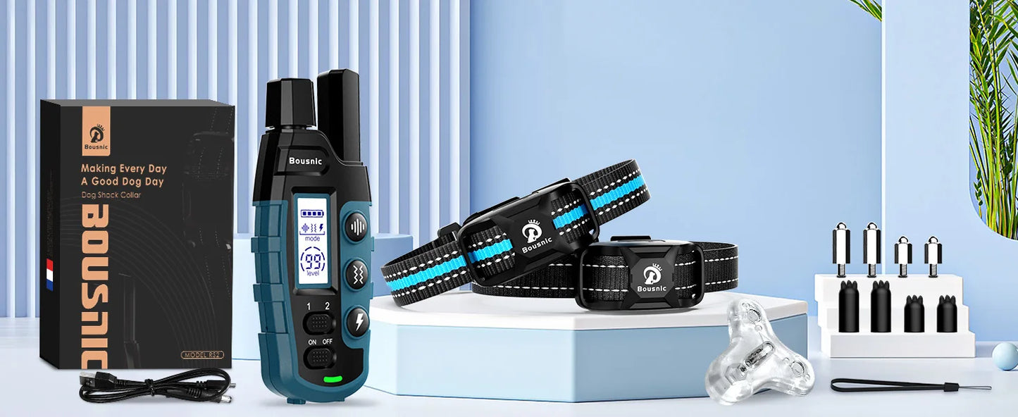 Dog Shock Collar for 2 Dogs 3300 Feet Waterproof Training Collar for Large Medium Small Breeds