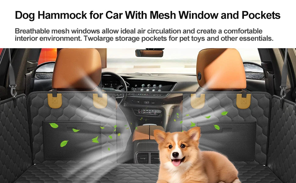 Waterproof Pet Travel Accessories Foldable Dog Car Seat Safety Hammock Trunk Mat Rear Back Seat Protector