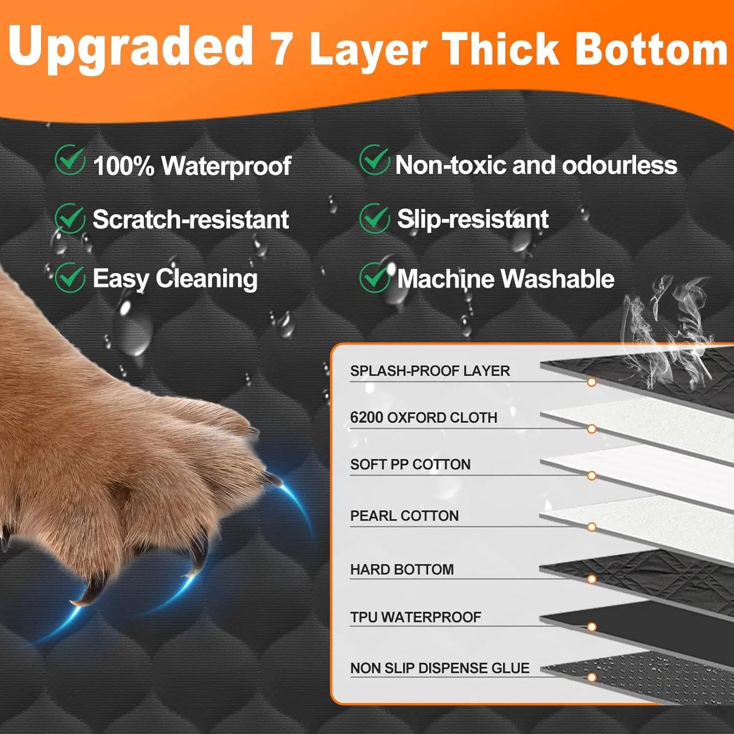Waterproof Pet Travel Accessories Foldable Dog Car Seat Safety Hammock Trunk Mat Rear Back Seat Protector