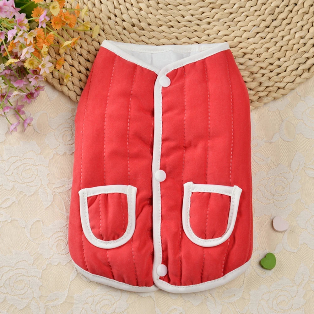 Dog Winter Coat Warm Vest Jacket with Pocket Design Windproof for Small Dogs Chihuahua Yorkie Pet Clothing