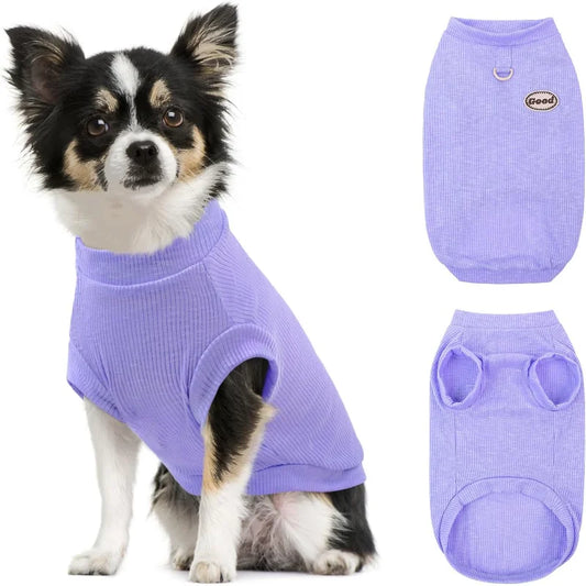 Dog Shirts for Small Dogs Lightweight Pet Vests with D Ring Pullover T Shirts for Chihuahua and Other Small Breeds