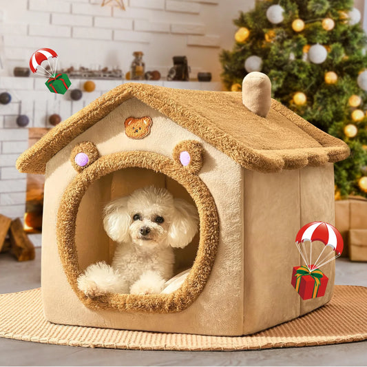 Pet Bed for Cats and Dogs Cozy Indoor Shelter with Soft Cushion Stylish Durable and Easy to Clean