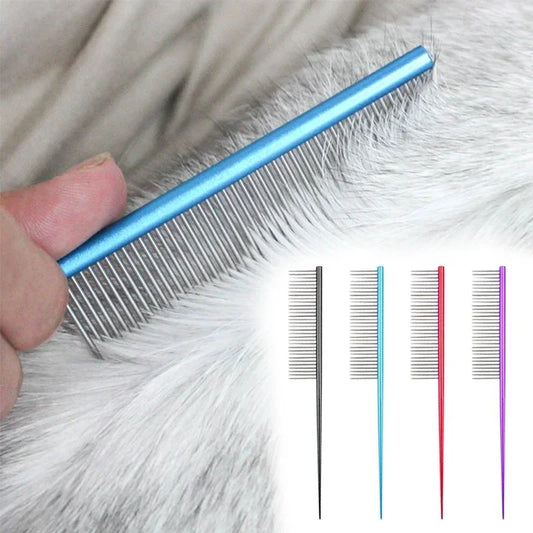 Pet Grooming Comb and Undercoat Rake for Cats and Dogs Easy Tangle Removal Small Medium Large Durable Stainless Steel Multi-Color