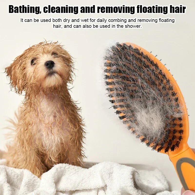 Dog Comb Pet Hair Remover Double Sided Combs for Cats and Dogs Grooming Tools массаж Brush Long Hair Pet Cleaning Products