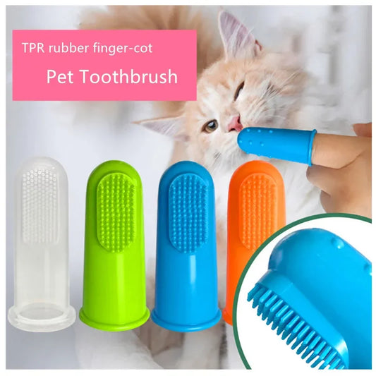 Pet Silicone Finger Cots Toothbrush for Cats Dogs Brushing Dog Accessories Pet Teeth Oral Cleaning Products Dog Teething Toys