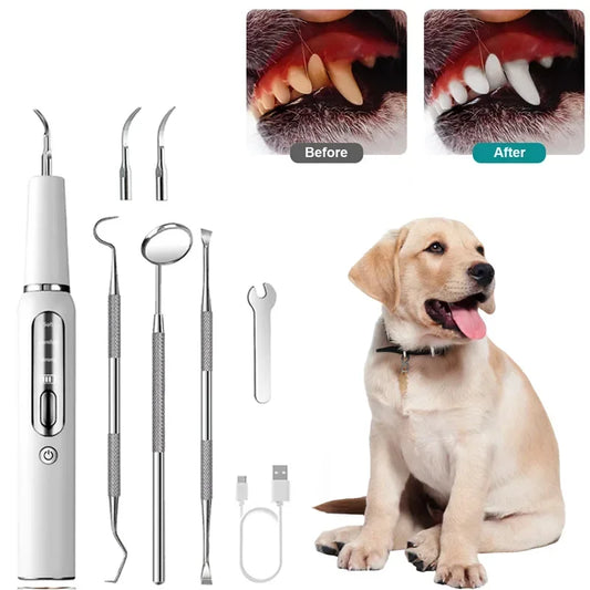 Ultrasonic Toothbrush for Dogs and Cats Removes Tartar and Plaque Pet Dental Care Kit Tooth Cleaning Tool