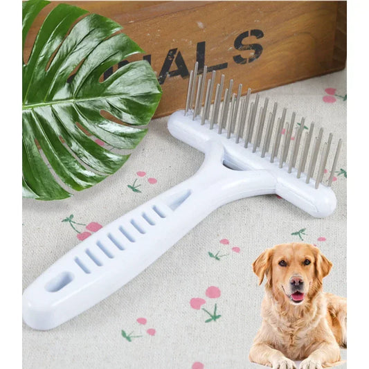 Superpet White Rake Comb for Dogs and Cats Fur Shedding Grooming Tool
