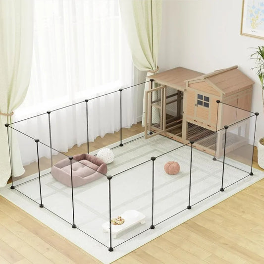 Large Transparent Pet Playpen 28" H x 20" W Dog and Small Animal Playpen