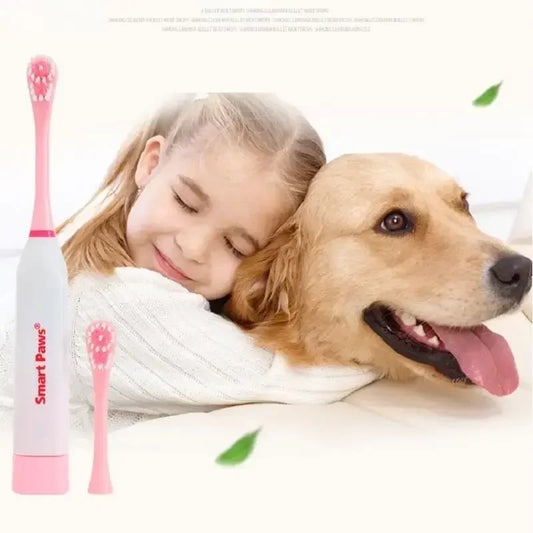 Electric Pet Dog Tooth Brush with Non-slip Handle for Perfect Teeth Care and Oral Health