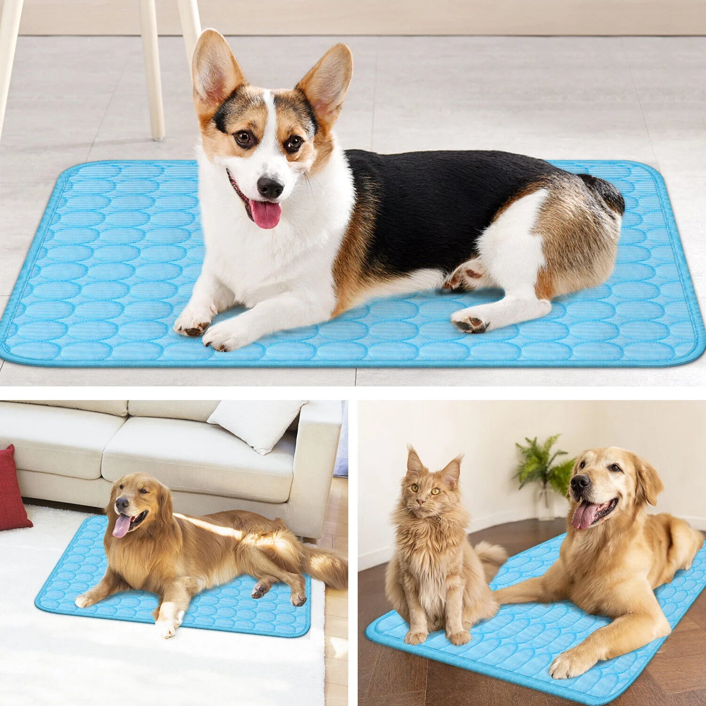 Pet Cooling Mat Cool Pad Cushion for Dogs Cats Puppies Summer Sleeping Bed