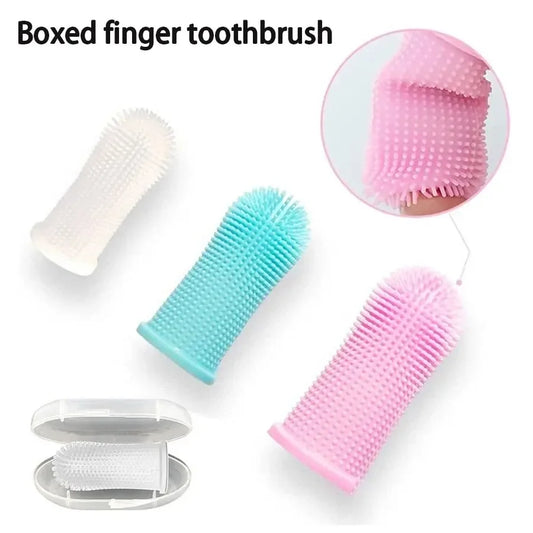 Pet Finger Toothbrush Cleaning Products for Cats and Dogs Oral Cleaning Silicone Bristles Accessories