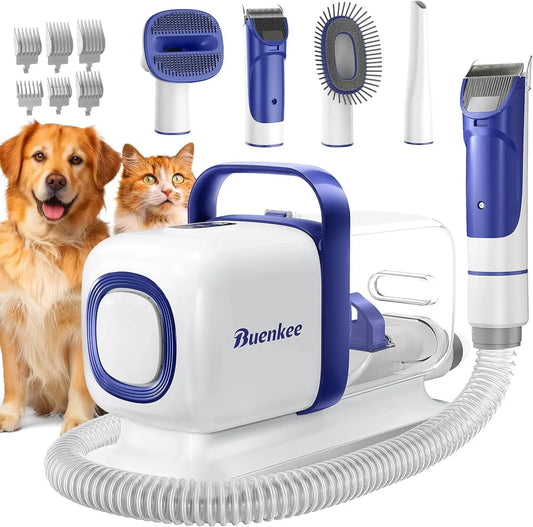 Dog Grooming Kit with Pet Grooming Vacuum Dog Clipper Pet Shedding Brush and Cleaning Tool in One Low Noise Dogs Vacuum for Cats