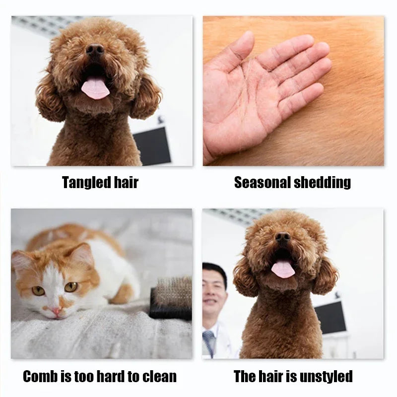 Dog Comb Pet Hair Remover Double Sided Combs for Cats and Dogs Grooming Tools массаж Brush Long Hair Pet Cleaning Products