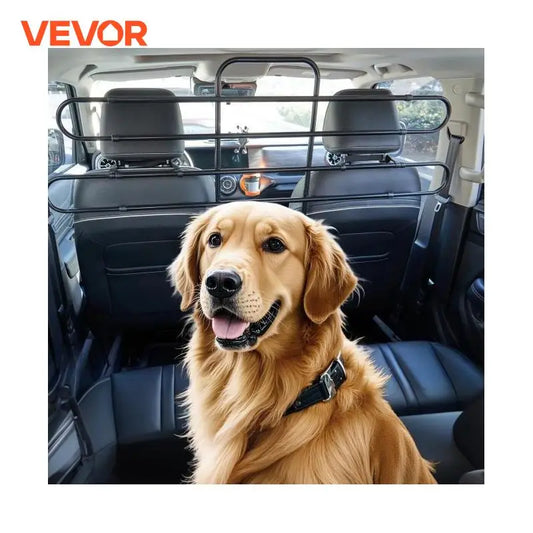VEVOR Dog Car Barrier Dog Car Gate Strong Metal Tubing Gate Divider Tilt Slide Recline Universal Fit Vehicle Pet Barrier for Car
