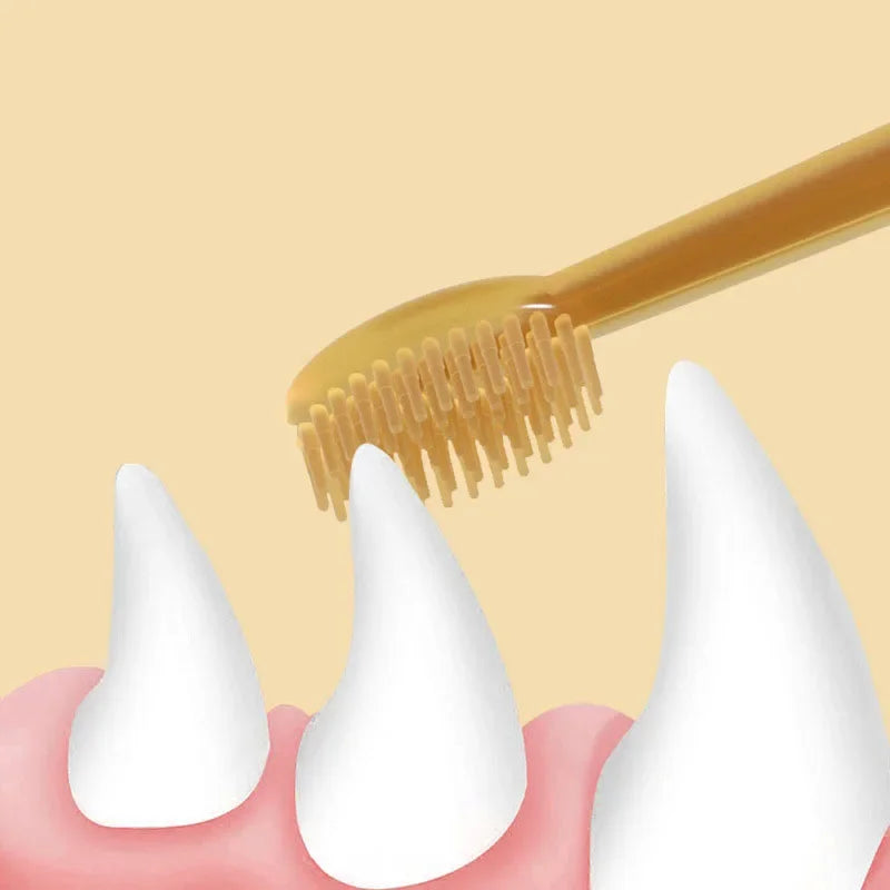 Teeth Whitening Dog Cat Silicone Soft Toothbrush Oral Care Kit Pet Supplies
