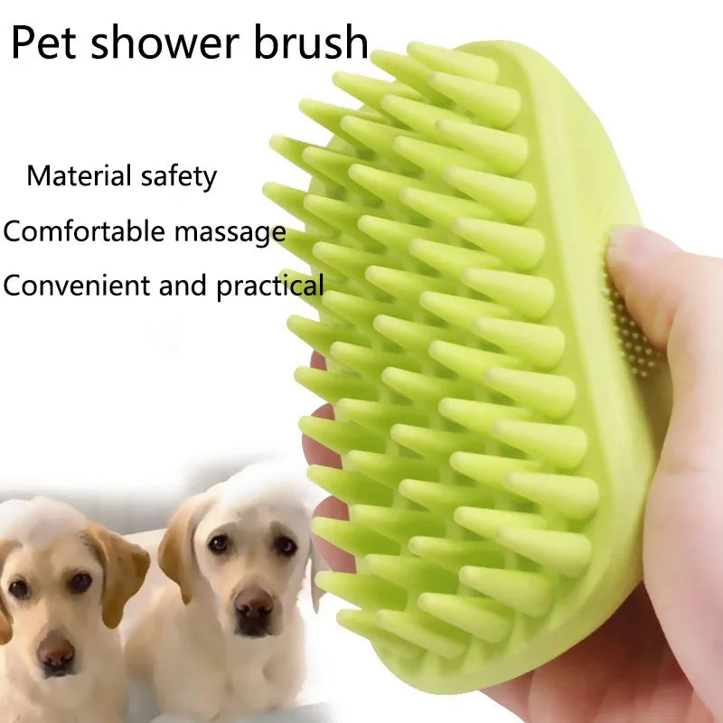 Pet Bath Brush Rubber Comb Hair Removal Brush for Dogs and Cats Grooming Cleaning Glove Massage Hair Care Tool