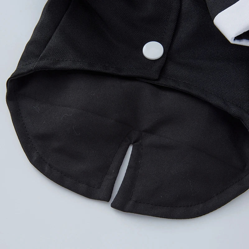 Pet Dog Tuxedo Formal Wedding Party Suit for Small Medium Dogs with Bow Tie Shirt Gentleman's Costume